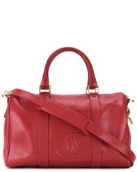 rote Shopper Tasche aus Leder von Chanel