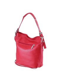 rote Shopper Tasche aus Leder von COLLEZIONE ALESSANDRO