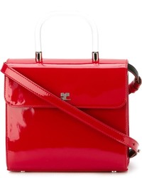 rote Shopper Tasche aus Leder von Courreges