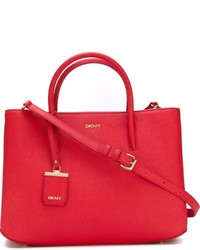 rote Shopper Tasche aus Leder von DKNY