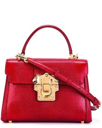 rote Shopper Tasche aus Leder von Dolce & Gabbana