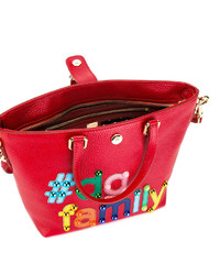 rote Shopper Tasche aus Leder von Dolce & Gabbana