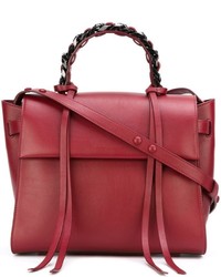 rote Shopper Tasche aus Leder von Elena Ghisellini