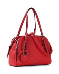 rote Shopper Tasche aus Leder von EMILY & NOAH