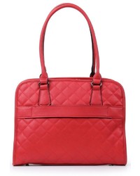 rote Shopper Tasche aus Leder von EMILY & NOAH