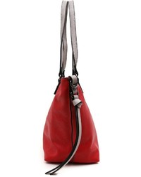 rote Shopper Tasche aus Leder von EMILY & NOAH