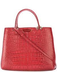 rote Shopper Tasche aus Leder von Emporio Armani