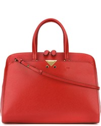 rote Shopper Tasche aus Leder von Emporio Armani