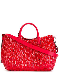 rote Shopper Tasche aus Leder von Ermanno Scervino