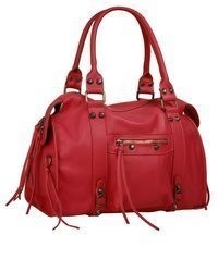 rote Shopper Tasche aus Leder von forty°