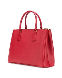 rote Shopper Tasche aus Leder von Prada