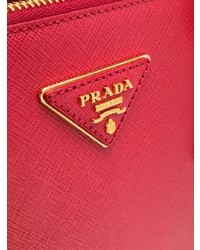 rote Shopper Tasche aus Leder von Prada