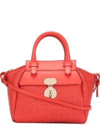 rote Shopper Tasche aus Leder von Giorgio Armani