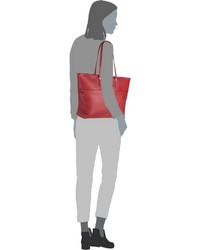 rote Shopper Tasche aus Leder von Jost