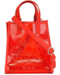rote Shopper Tasche aus Leder von Kenzo