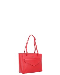 rote Shopper Tasche aus Leder von Lancaster