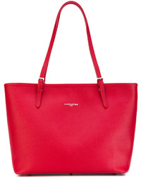 rote Shopper Tasche aus Leder von Lancaster