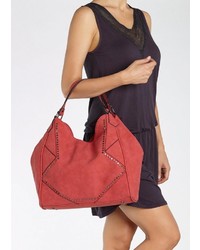 rote Shopper Tasche aus Leder von Lascana