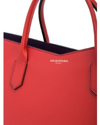 rote Shopper Tasche aus Leder von Sara Battaglia