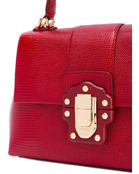 rote Shopper Tasche aus Leder von Dolce & Gabbana