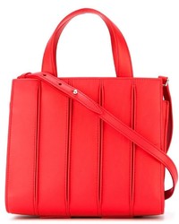 rote Shopper Tasche aus Leder von Max Mara