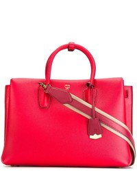 rote Shopper Tasche aus Leder von MCM