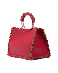 rote Shopper Tasche aus Leder von Sara Battaglia