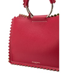 rote Shopper Tasche aus Leder von Sara Battaglia