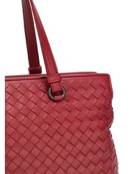 rote Shopper Tasche aus Leder von Bottega Veneta