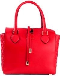 rote Shopper Tasche aus Leder von Michael Kors