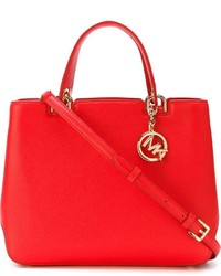 rote Shopper Tasche aus Leder von MICHAEL Michael Kors