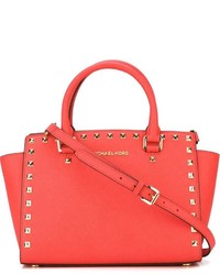 rote Shopper Tasche aus Leder von MICHAEL Michael Kors