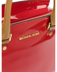 rote Shopper Tasche aus Leder von MICHAEL Michael Kors