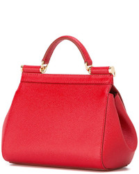 rote Shopper Tasche aus Leder von Dolce & Gabbana