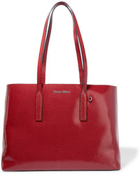 rote Shopper Tasche aus Leder von Miu Miu