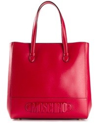 rote Shopper Tasche aus Leder von Moschino