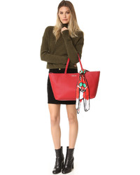 rote Shopper Tasche aus Leder von Love Moschino