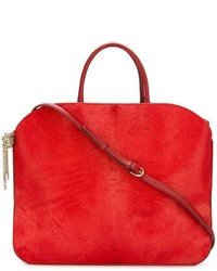 rote Shopper Tasche aus Leder von Nina Ricci