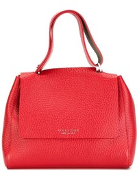 rote Shopper Tasche aus Leder von Orciani