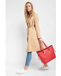 rote Shopper Tasche aus Leder von ORSAY