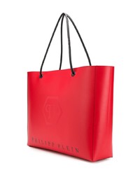 rote Shopper Tasche aus Leder von Philipp Plein