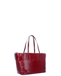 rote Shopper Tasche aus Leder von Piquadro