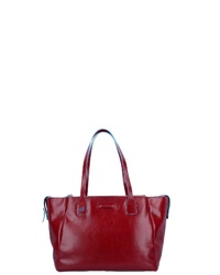 rote Shopper Tasche aus Leder von Piquadro