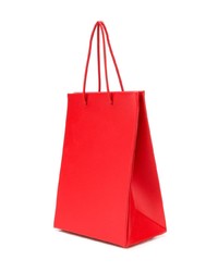 rote Shopper Tasche aus Leder von Medea