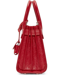 rote Shopper Tasche aus Leder von Saint Laurent