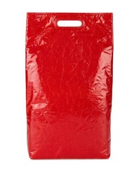 rote Shopper Tasche aus Leder von Helmut Lang