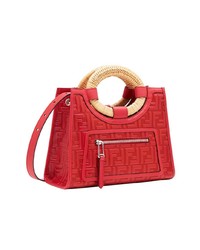 rote Shopper Tasche aus Leder von Fendi