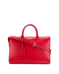 rote Shopper Tasche aus Leder von Saint Laurent