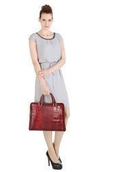 rote Shopper Tasche aus Leder von SAMANTHA LOOK