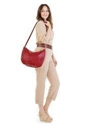 rote Shopper Tasche aus Leder von SAMANTHA LOOK